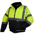 Hi Viz Class 3 Hooded Bomber Safety Jacket